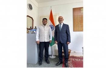  Ambassador Mridul Kumar received Dr. B. Chagun Basha, Chief Policy Adviser to Principal Scientific Adviser to Government of India (GOI)  on 10 September 2024